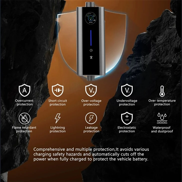 Type 2 16A 11KW Portable Car Charger For Electric Car
